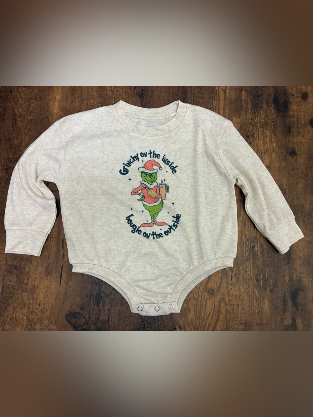 Bougie Grinch Long Sleeve Onesie